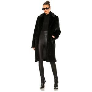 NWT!!!! RTA Dawson faux fur jacket coat in Black! Sz S Super soft!